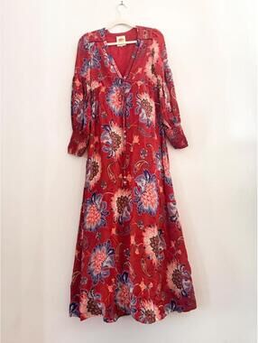 Farm Rio Luang Long Sleeve Maxi Dress